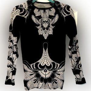 Athleta Black Murano Tattoo Top -Size M